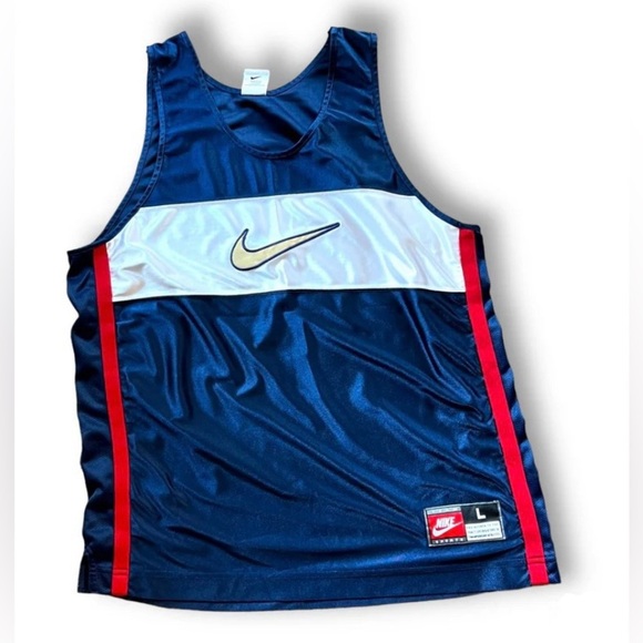 90’s Vintage Nike USA Big Swoosh Basketball Jersey Retro - Picture 8 of 9